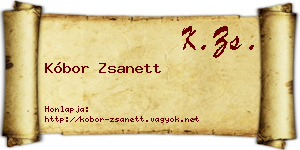 Kóbor Zsanett névjegykártya